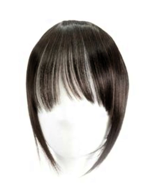 Mini Topper with Bangs(2"×2.5")  Length: 10"